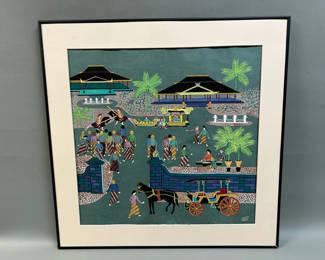 Lot 13: Acrylic Festivity Painting