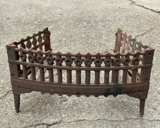 Lot 61: Antique Cast-iron Fireplace Grate