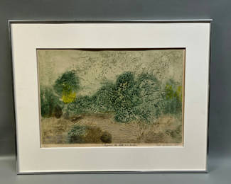 Lot 40: Signed Ruth Kerkovius Aquatint Abstract Art