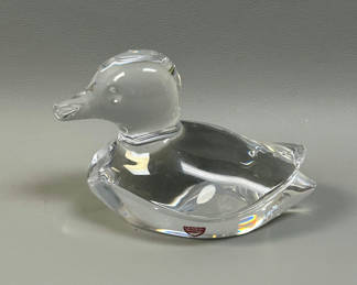 Lot 5: Orrefors Sweden Glass Duck