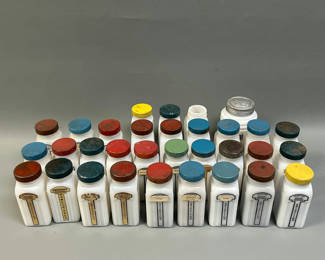 Lot 15: Spice Milk Glass Bottles