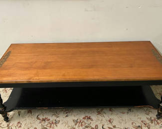 Lot 35: Hitchcock Stenciled Lacquered Coffee Table