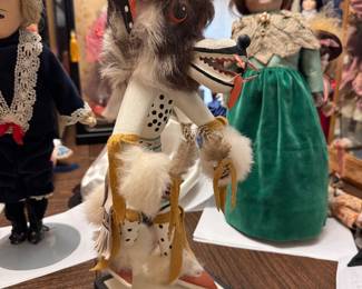 #113 - $70 - Kachina doll by Artist Johnny Kachada detachable mask with certificate 