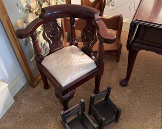 #47 - $50 - Child corner chair mahogany 