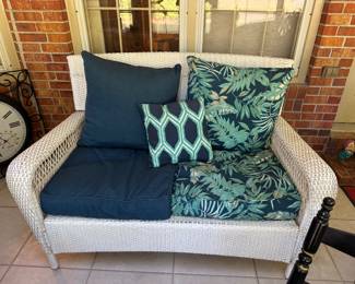 #103 - $200 - Martha Stewart Living Settee 58Wx34Dx37H & armchair 