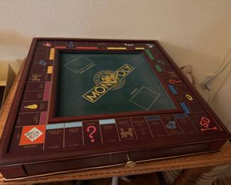 #82 - $200 - Monopoly table & game 21x21x3 Real estate portfolio