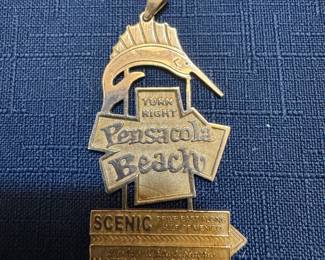 #18- $60 - Sterling Pensacola Beach Landmark Ornament or pendant 