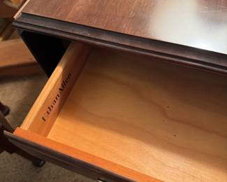 #48 - $300 - Ethan Allen pair of mahogany side table with drop leaves 21x27x22