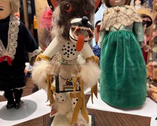 #113 - $70 - Kachina doll by Artist Johnny Kachada detachable mask with certificate 