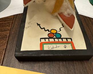 #113 - $70 - Kachina doll by Artist Johnny Kachada detachable mask with certificate 
