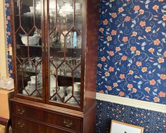 #97 - $450- Vintage American Hickory China cabinet 38x15x78