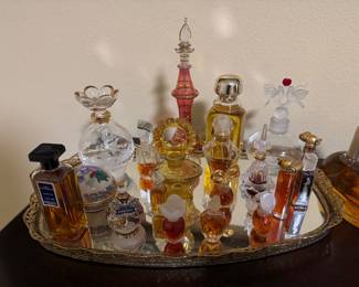 Assortment of perfume bottles 