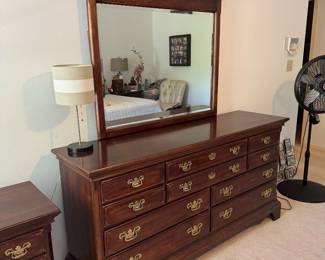 #39 - $280 -Dresser w/ 10 drawers 68 X 19 X 34H with mirror 46x42H