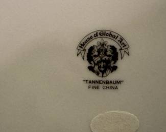 #94B - $140 - Christmas China House of Global Art "Tannenbaum" fine china 