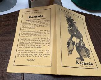 #113 - $70 - Kachina doll by Artist Johnny Kachada detachable mask with certificate 
