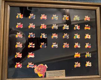 $60 - set of Mc Donald pins in shadow box