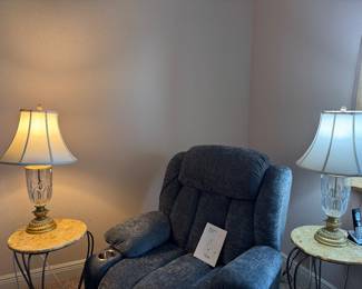 #5 - $150 - Set of 2 crystal lamps 30"T