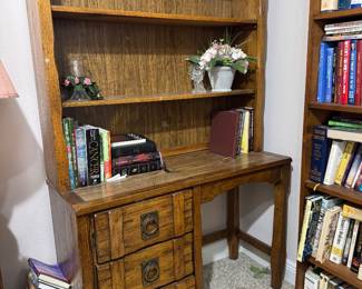 #53 - $126 - Desk bookcase 1970's 44x17x70