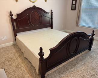 #1 - $450 - King size wood bed frame 