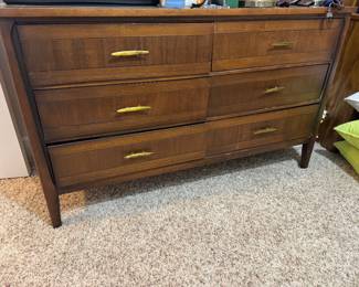 #52 - $150 -MCM dresser 6 drawers 52x18x31