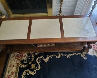 Marble top coffee table