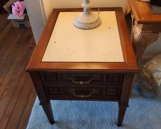 Marble top end table