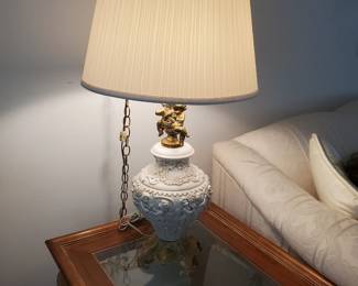 (2) of (2) lamps and table