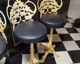 (4) Beautiful wrought iron bar stools.(4) Bar stools***75%OFF. Now $50 EACH!!!  