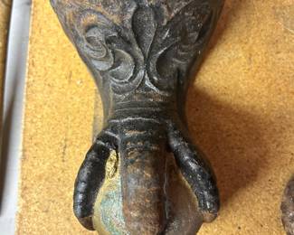 A very cool cast iron eagle claw and ball foot