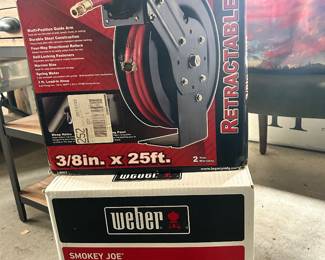 Retractable Air hose Reel, Weber Smokey Joe grill