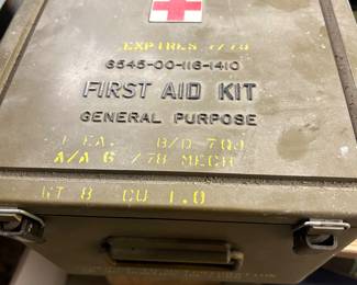 large vintage First Aid KIt