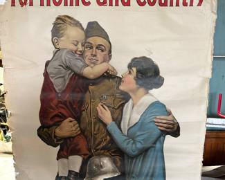 WWI "For Home and Country" Victory Liberty Loan Poster!