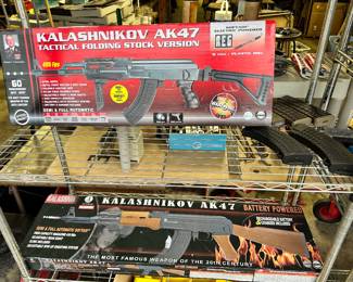 Two Airsoft Kalashnikov AK47s (these are toys that require responcible action)