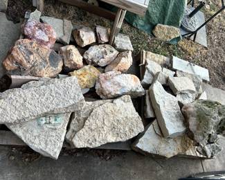 More large rocks for the yard... note the $20.00 bill shown for the size of these rocks. lower left corner