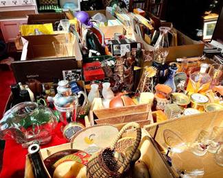 Bookends, Marine Compass & Clock, House Goods, & Vintage Glasswares