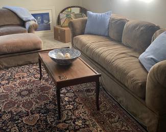 Bloomingdale’s couch chair and ottoman very comfortable