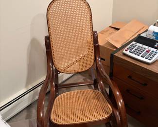 Rocker with cane seat