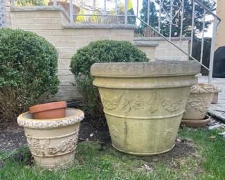 Large cement planters