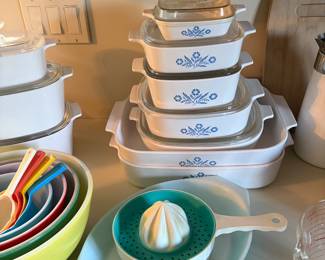 A set of vintage Corningware