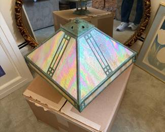 Mission style arts and crafts lamps