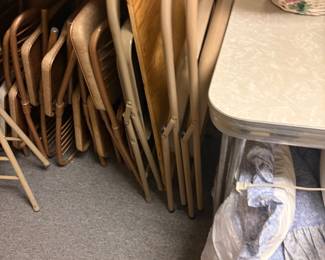 Vintage folding chairs and regular ones