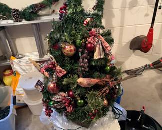 Small decorated Christmas tree