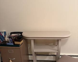 Solid oak pottery barn style console table