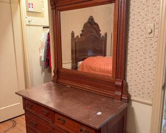 Eastlake Marble top dresser