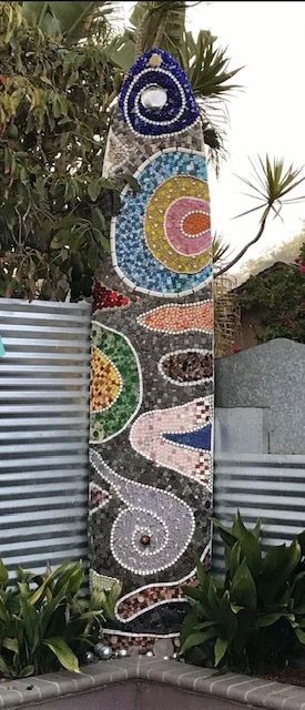 10 ft tall mosaic paddleboard