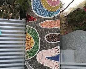 10 ft tall mosaic paddleboard