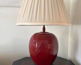 Pair/ sang de boeuf table lamps