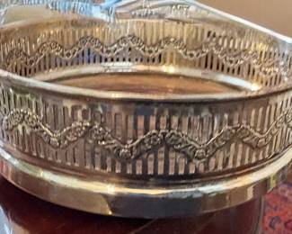 Silver plate wine coaster