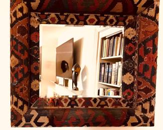 Antique Kilim frame mirror
