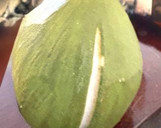 Painted alabaster fig (one of three)